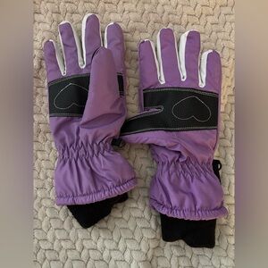 3M Thinsulate Purple and Black Gloves Girls M-L EUC